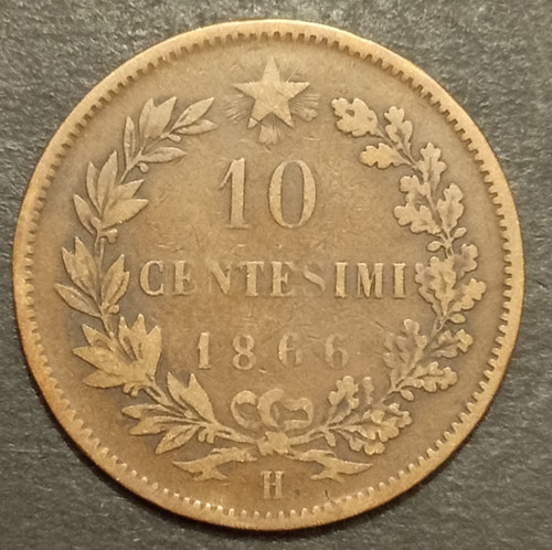 Centesimi lire valore 1866 - valore,