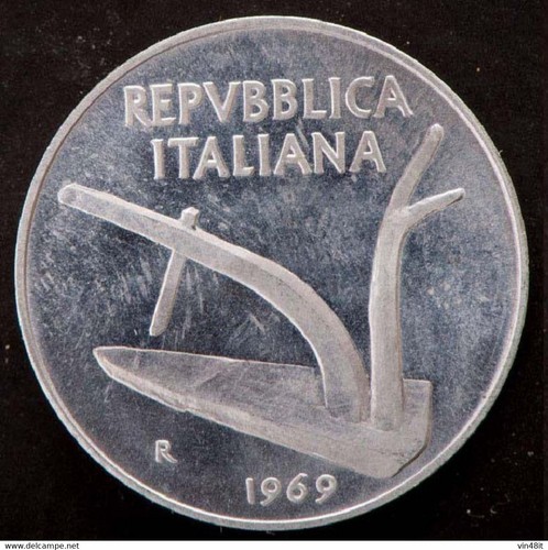 1969 italia moneta - italia,