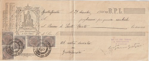 1941 grottaferrata cambiale - 1941,